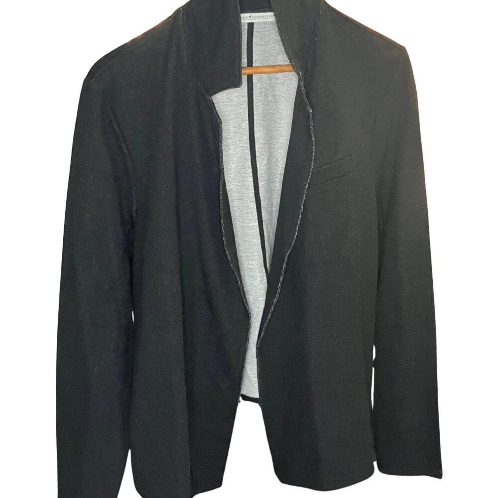 Peruvian Connection Black Open Front Cardigan Jac… - image 7